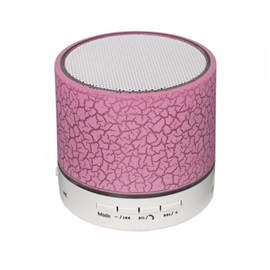 LED mini bluetooth reproduktor, růžová